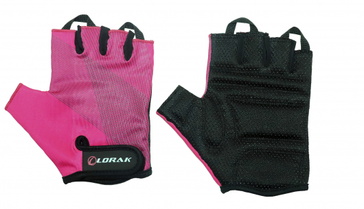 Перчатки Lorak 41374 чёрно/розовые, код 41374